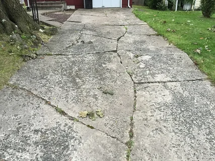 concrete driveway crack concrete driveways crack