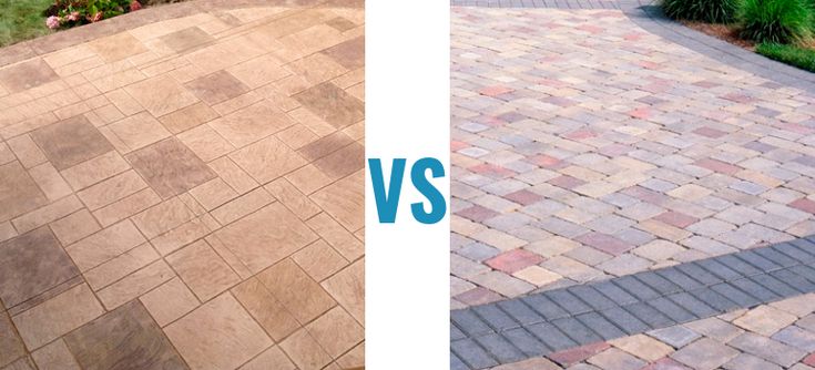 stamped concrete vs pavers Bethel Park PA